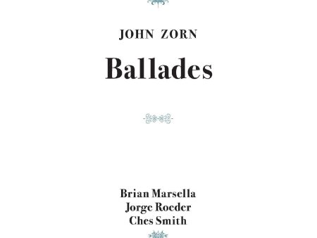 CD - John Zorn - Ballades Supply