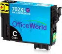 OfficeWorld Remanufactured Ink Cartridege Replacement for Epson 702 702XL 702 XL T702XL Used for Workforce Pro WF-3720 WF-3730 WF-3733 All-in-One Printer, 5 Pack(2BK 1C 1Y 1M) Online Sale