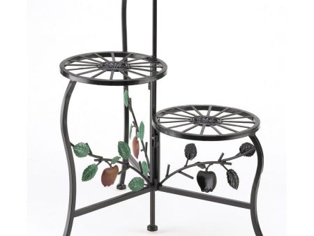 Gifts & Decor Country Apple Plant Stand Shelf Holds 3-Flower Pot Online Sale