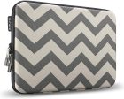 Runetz - MacBook Pro 15 inch Sleeve Hard Laptop Sleeve 15.4 inch Sleeve Notebook Computer Bag Protective Case Cover with Zipper - Chevron Gray Hot on Sale