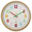 Foxtop Silent Non-Ticking Kids Wall Clock, Large Decorative Colorful Battery Operated Clock for Living Room Bedroom School Classroom Child Gifts 12 Inch - Easy to Read Online