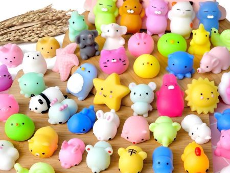 UMIKU 45PCS Mochi Squishy Toys Mini Squishy Kawaii Animal Squishies Gifts for Boys Girls Party Favors for Kids Cat Unicon Squishy Stress Relief Toys for Adult Random Online Sale