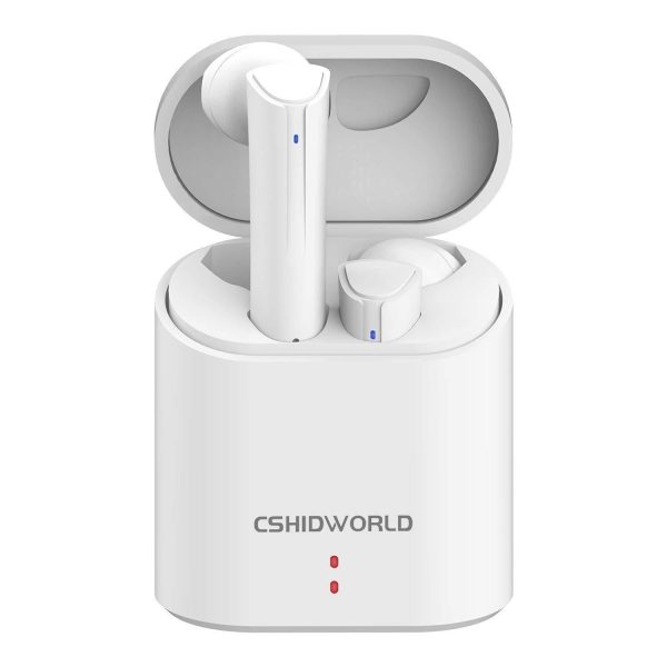 Bluetooth 5.0 Wireless Earbuds, Cshidworld True Wireless Headphones IPX7 Waterproof 24H Playtime Deep Bass HiFi 3D Stereo Sound Auto Pairing Bluetooth Headset with Charging Case Online Sale