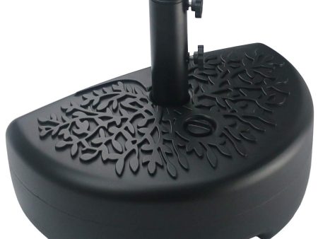 Sunnyglade 40 lb Half Moon Shaped Water Filled Umbrella Base Patio Umbrella Stand (Black) Sale