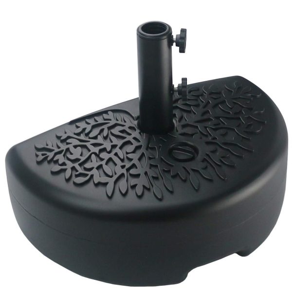 Sunnyglade 40 lb Half Moon Shaped Water Filled Umbrella Base Patio Umbrella Stand (Black) Sale