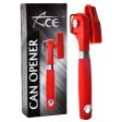 ACE Safety Can Opener - Cut With The Smooth Edge Side Cutting Red Manual Tin Can Opener. Round Handle Designed To Fit In Your Palm. Coupled With Rubberized Knob For A Firm Grip. Online Sale