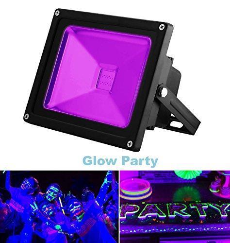 UV LED Black Light, YKDtronics Indoor Outdoor 20W UV LED Flood Light, Ultra Violet LED Flood Light for Neon Glow, Blacklight Party, Stage Lighting, Fluorescent Effect, Glow in The Dark and Curing Hot on Sale