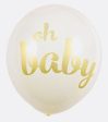 Baby Shower Party Decorations Decoration Decor Assembled Banner (IT S A BOY) & 9PC Balloons w Ribbon [Gold, Baby Blue, White] Kit Set Supplies Bundle | Hang on Wall Door Chair | It Is A Boy For Discount