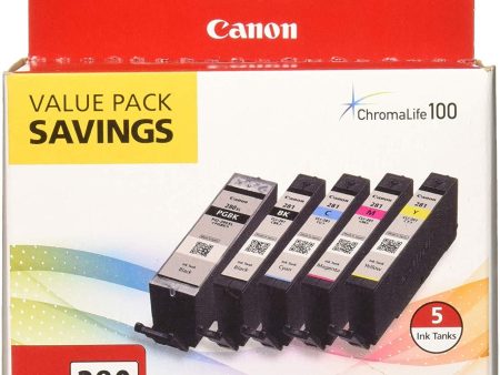 PGI-280XL CLI-281 5 Color Pack  Canon PGI-280XL CLI-281 5 Color Pack  Compatible to TR8520, TR7520, TS9120 Series,TS8120 Series, TS6120 Series  on Sale