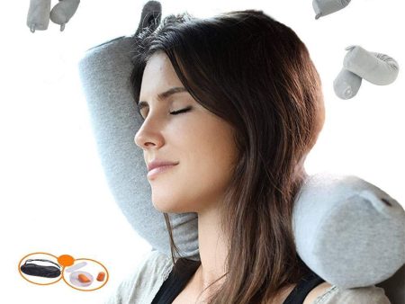 Myang Twist Memory Foam Travel Pillow for Neck, Chin, Lumbar and Leg Support - Best for Side, Stomach and Back Sleepers - Adjustable- for Traveling on Airplane, Bus, Train or at Home on Sale