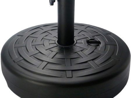 Sunnyglade 30LB Central Pole Umbrella Base with Wide Rattan Design with Steel Umbrella Holder Water Filled Umbrella Base Stand Cheap