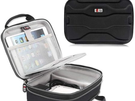 BUBM Electronic Organizer, Hard Shell Travel Gadget Case with Handle for Cables, USB Drives, Power Bank and More, Fit for iPad Mini Cheap