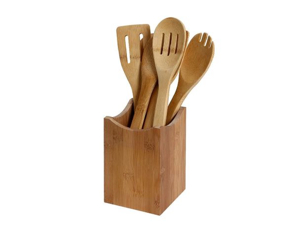 YBM HOME Bamboo Utensil Holder for Kitchen Cooking Tools, Cutlery, and Silverware 331 Online now