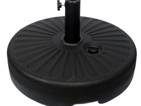 Sunnyglade Heavy Duty 23L Round 20  Water Filled Patio Outdoor Umbrella Base Stand Weight with Steel Umbrella Holder Suit for Dia 38mm or 48mm Umbrella Pole (Black) on Sale