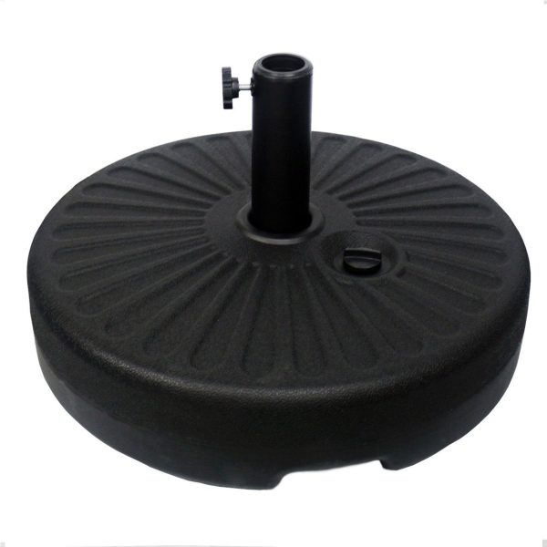 Sunnyglade Heavy Duty 23L Round 20  Water Filled Patio Outdoor Umbrella Base Stand Weight with Steel Umbrella Holder Suit for Dia 38mm or 48mm Umbrella Pole (Black) on Sale