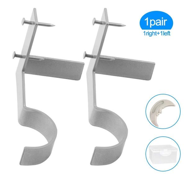 Yoaokiy Single Curtain Rod Brackets, 1Pair, Silver, Curtain Rod Holders Tap Right Into Window Frame - Adjustable Curtain Rod Brackets for Window Bedroom Decoration Cheap