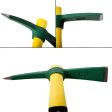 Pick Mattock Hoe, KINJOEK Forged Weeding Garden Pick Axe with 15 Inch Fiberglass Handle for Loosening Soil, Gardening, Camping or Prospecting on Sale