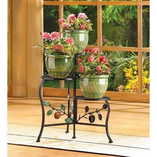 Gifts & Decor Country Apple Plant Stand Shelf Holds 3-Flower Pot Online Sale