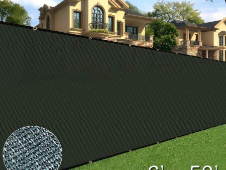 Sunnyglade 6’ x 50’ Privacy Screen Fence Heavy Duty Fencing Mesh Shade Net Cover for Wall Garden Yard Backyard For Cheap