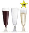 140 pc Plastic Classicware Glass Like Champagne Wedding Parties Toasting Flutes Party Cocktail Cups (Silver Rim) by Oojami For Sale