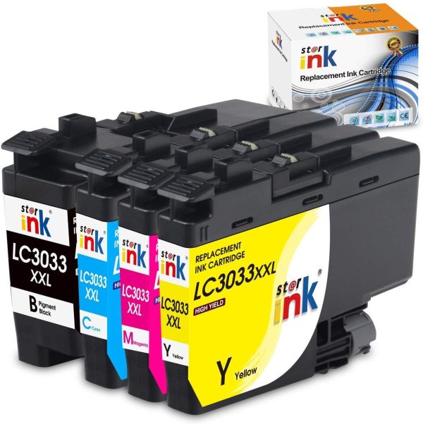 Starink Compatible Ink Cartridge Replacement for Brother LC3033 LC3033XXL Work for MFC-J995DW Printer BK C M Y Sale