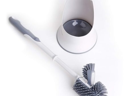 TreeLen Toilet Brush and Holder,Toilet Bowl Cleaning Brush Set,Under Rim Lip Brush and Storage Caddy for Bathroom Sale