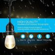 LED String Light, 52Ft Shatterproof and Waterproof PC Material Outdoor Indoor, Heavy Duty Connectable Cord for Home Patio Party Gazebo Festival Celebration Decoration, 18 Bulbs (Warm White) Online