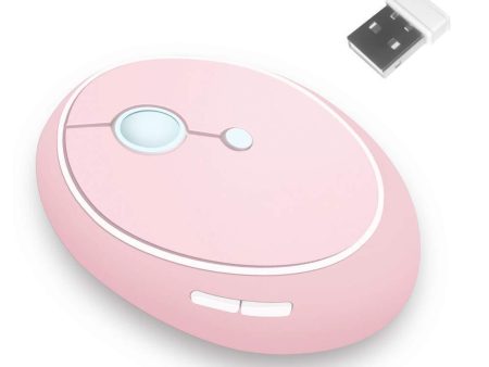 SUPSOO V50 Wireless Mouse Cute Design, 2.4G Ergonomic Optical Mouse with USB Nano Receiver for Right Hand Use, Battery Included, 1600 DPI, 6 Buttons for PC, Tablet, Computer, Laptop (Blue) Supply