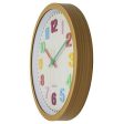 Foxtop Silent Non-Ticking Kids Wall Clock, Large Decorative Colorful Battery Operated Clock for Living Room Bedroom School Classroom Child Gifts 12 Inch - Easy to Read Online