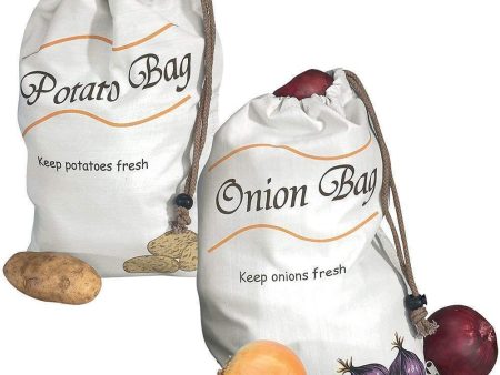 Trenton Gifts Onion & Potato Sprout-Free Storage Bags | Works With All Vegetables | Set of 2 Online Hot Sale