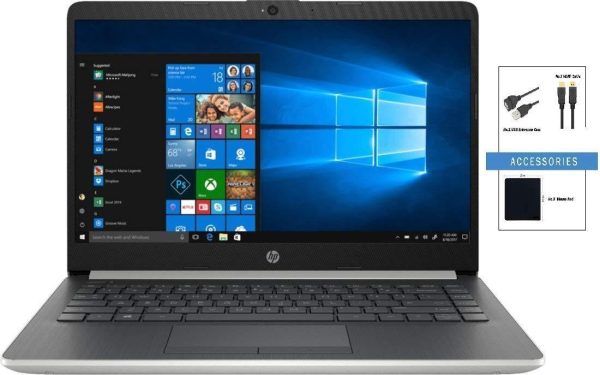 2019 Newest HP 14  HD Widescreen LED Laptop w  Accessories | Intel Pentium Gold 4417U Processor | 256G M.2 SSD | 16GB Memory | Windows 10 Home S | Silver Online Hot Sale