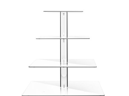 TWING 4 Tier Round Acrylic Cupcake Display Stand,Weeding Party Dessert Stand Tree Tower -Clear Display Holder Tree For Cheap