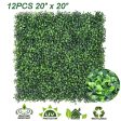 Sunnyglade 12PCS 20 x20  Artificial Boxwood Panels Topiary Hedge Plant, Privacy Hedge Screen, UV Protected Faux Greenery Mats Suitable for Outdoor, Indoor, Garden, Fence, Backyard and Décor (12PCS) For Discount