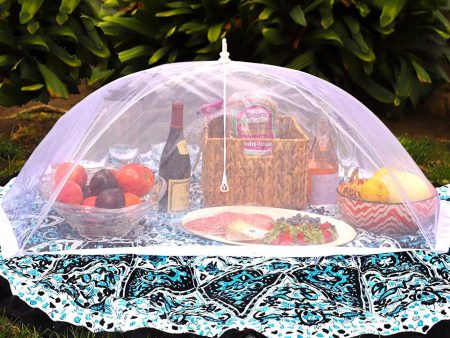 (Set of 2) Zakara 100% Organza Mesh Net Extra Large (49  x 27 ) Food Cover Tents for Picnics and BBQs to Keep Insects, Bugs, and Flies Away | Comes with Nylon Case for Easy Storage & Travel Fashion