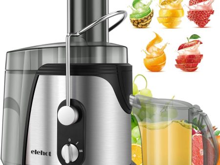 ELEHOT Juicer Machine Juice Extractor 800 Watt Wide Mouth Stainless Steel Dual-Speed Centrifugal Juicer for Fruits and Vegetable For Discount