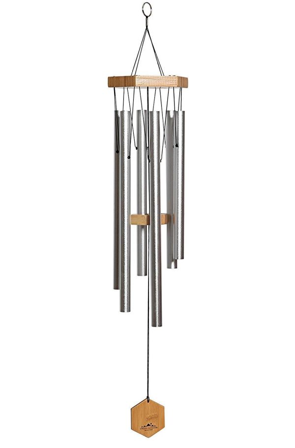 Soothing Melodic Tones & Solidly Constructed Bamboo Aluminum Chime by UpBlend Outdoors Sale