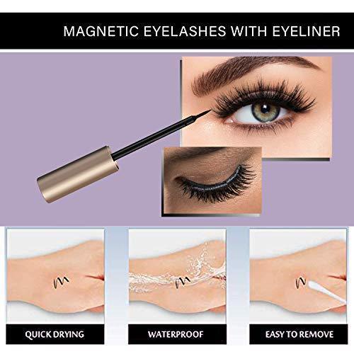 Coolours Magnetic Eyeliner and Lashes Magnetic Eyelashes Kit False Lashes 3 pairs with Tweezers For Discount