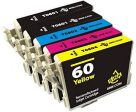 8Ink Remanufactured Ink Cartridge Replacement for Epson T060 Series Printers (2 Black, 1 Cyan, 1 Magenta, 1 Yellow) 5 Pack Cheap