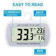 Waterproof Refrigerator Fridge Thermometer, Digital Freezer Room Thermometer, Max Min Record Function Large LCD Screen and Magnetic back for Kitchen, Home, Restaurants (4 pack) Online now