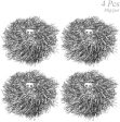 hatisan 4Pcs Large Cheerleader Pom Poms, Pom Poms Cheerleading Metallic Foil & Plastic Ring Pompoms Cheerleader, Cheerleading Poms Accessory Pompoms Cheer for Sports Team Spirit Cheering For Sale