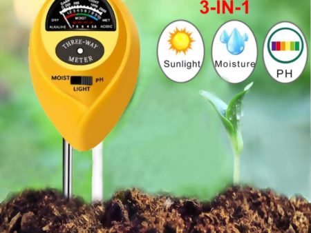 Womtri Soil pH Meter,3-in-1 Soil Test Kits with Moisture,Light and PH Tester for Plant,Garden (Yellow) Online