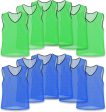 Unlimited Potential Nylon Mesh Scrimmage Team Practice Vests Pinnies Jerseys Bibs for Children Youth Sports Basketball, Soccer, Football, Volleyball (Pack of 12) Supply