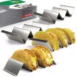 Taco Holder Set of 4 - Stainless Steel Taco Stand - Dishwasher & Oven Save - Easy To Fill Taco Rack And Perfect To Keep Your Delicious Tacos Online now