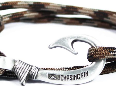 Chasing Fin Adjustable Bracelet 550 Military Paracord with Fish Hook Pendant For Cheap