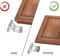 Silverline SH5001-WT Self Close Hinge Cabinet Hardware 20 Pack (10 Pairs) Face Mount Overlay Variable White Coated on Sale