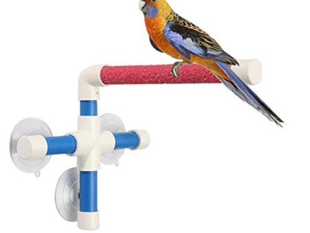 Portable Suction Cup Shower Perch Stand for Bird Parrot Macaw Cockatoo African Greys Budgies Parakeet Cockatiel Conure Lovebirds Bath Perch Toy Online Sale