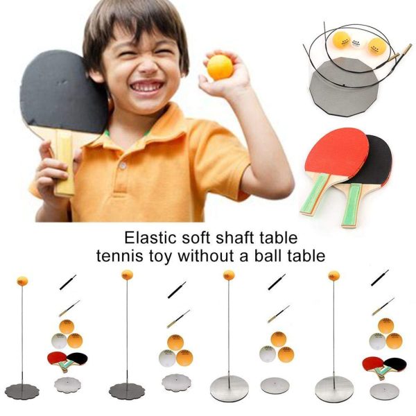 Table Tennis Trainer with Elastic Soft Shaft, Decompression Leisure Sports 2 Table Tennis Paddle 3Ping Pong Balls Stainless Steel Base 1 ，Set Table Tennis Trainer Indoor or Outdoor Play Online Sale