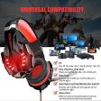 BENGOO G9000 Stereo Gaming Headset for PS4, PC, Xbox One Controller, Noise Cancelling Over Ear Headphones with Mic, LED Light, Bass Surround, Soft Memory Earmuffs for Laptop Mac Nintendo Switch Games Supply