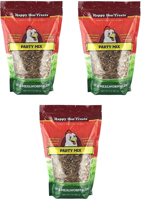 Happy Hen Treats Party Mix Mealworm and Oats, 2-Pound on Sale