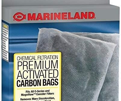 MarineLand Premium Activated Carbon Bags, for Chemical Filtration in Aquariums, 2-Count Sale